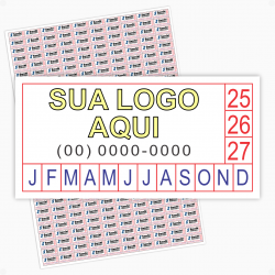 Adesivo Destrutível  Casca de Ovo - 2 X 1 cm - DE001